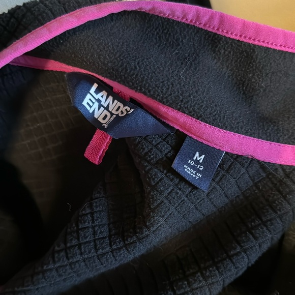 Lands End Black Fleece Zipup Jacket - Picture 2 of 5